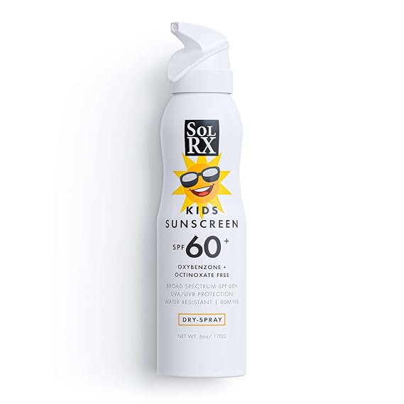 SolRX SPORT KID's SPRAY SPF 60+ Sunscreen, Reef Friendly Face & Body