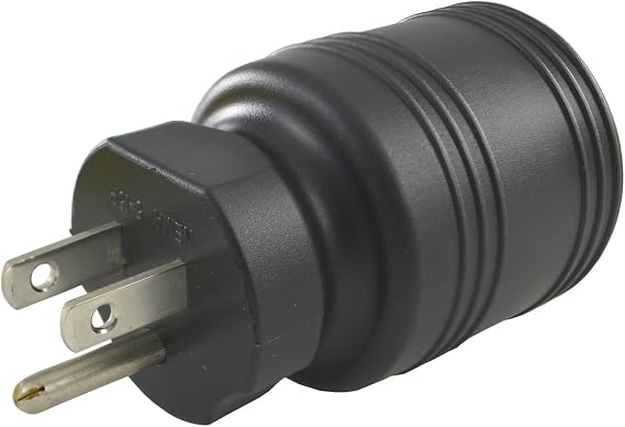 Conntek NEMA 5-15P to NEMA L5-30R Locking Plug Adapter 15-Amp to 30-Amp