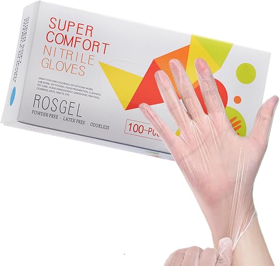 Disposable Kid Vinyl Gloves, Clear Vinyl Glove for Children/Adult, Transparent Glove for Cooking, Cleaning (S/M/L)