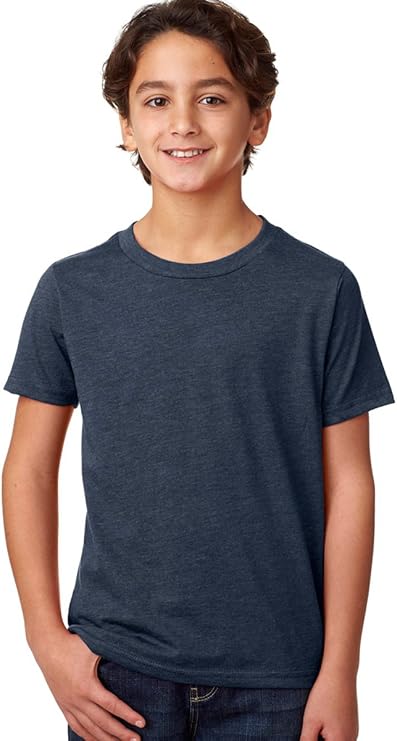 Next Level Big Boy's Crewneck Shrinkage Gorgeous T-Shirt_X-Small_Midnight Navy