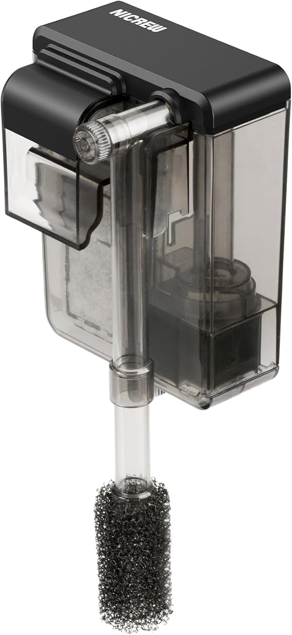 NICREW Slim Aquarium Filter for up to 5 Gallon Fish Tank, 42 GPH, 3W