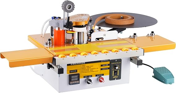 YUCHENGTECH Edge Bander Banding Machine Automatic Tape Breaking Portable Edge Banding Machine Curve Straight Edge Bander With Microcomputer Intelligent Temperature Control (110, Volts (AC))