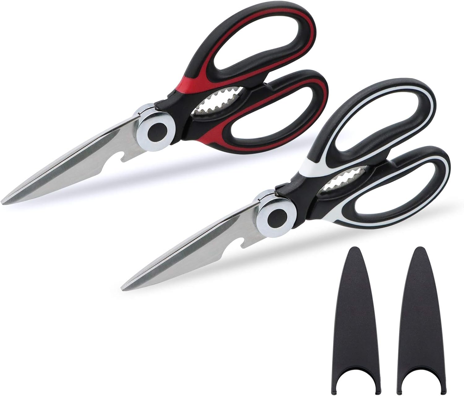 Heavy Duty Kitchen Scissors, Kitchen Shears Multipurpose Stainless Steel Sharp Cooking Scissors for Kitchen, Chicken, Poultry, Fish, Meat, Herbs 2Pack