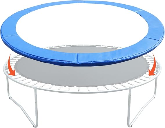 Aoodor Trampoline Safety Pad Replacement 8FT 10FT 12FT 14FT 15FT, Universal Waterproof Trampoline Spring Cover for Round Frame