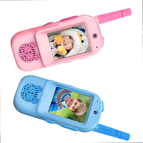 Toy Communicator for 720P Video Talk Code Code Pairing Permanent Battery Simple Buttons Fun Tasks Participatory
