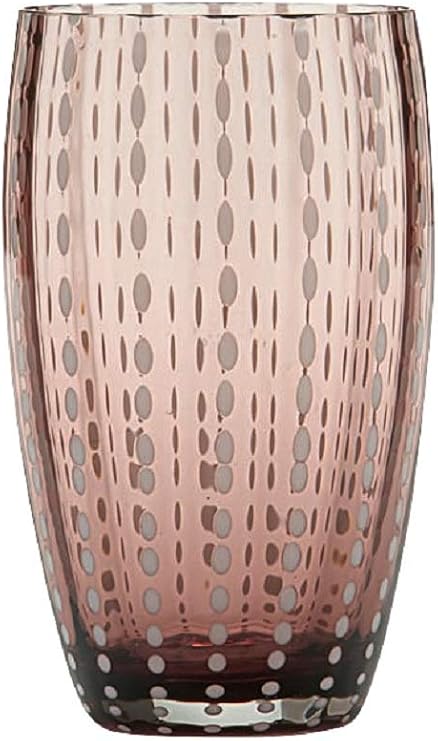 Zafferano Beverage Glasses Perle Amethyst Set of 6