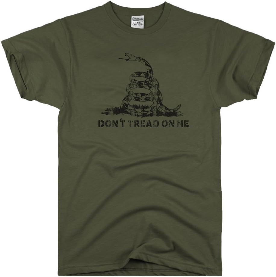 DIRTYRAGZ Men's Don't Tread on Me Rattlesnake T Shirt