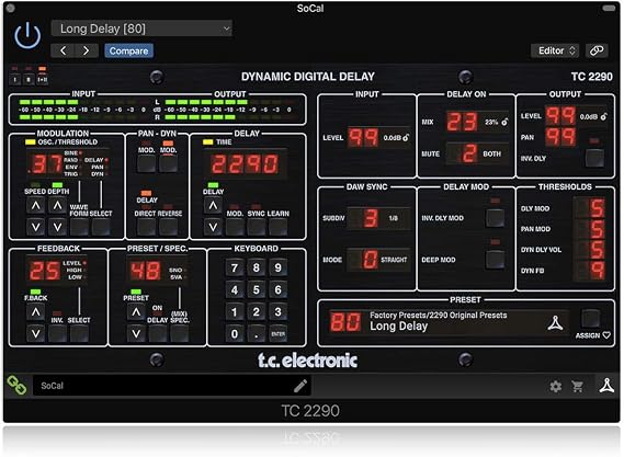 TC Electronic TC2290-DT Legendary Dynamic Delay Plug-In with Dedicated Desktop Interface and Signature Presets