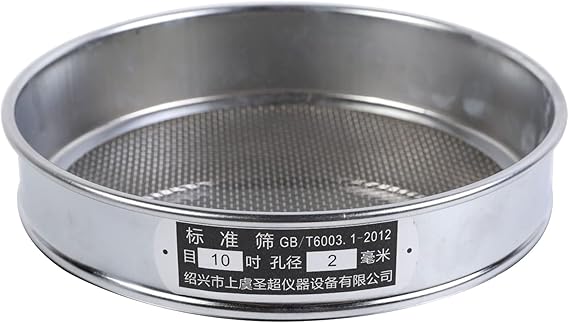 Stainless Steel Test Sieve 4/10/20/60 Mesh Aperture Lab Standard Test Sieve Economy Test Sieve For Industrial Laboratory Flour Sieve For Baking Fine Mesh Stainless Steel