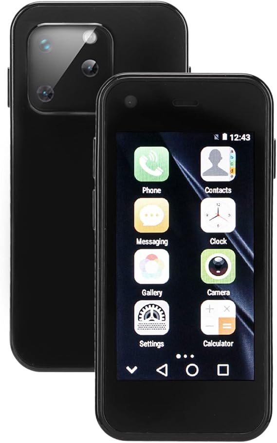 Pomya Unlocked Smartphone,Mini Smartphone,Portable Phone 2.5inch HD Touchscreen Lightweight Cell Phone,1GB RAM 8GB ROM Mini Smartphone for Students(Black)