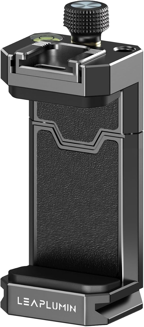 Tripod Phone Mount Holder with Sliding Cold Shoe Universal Smartphone Mount Adapter with 1/4" Standard Screw & Arca-Swiss Quick Release Plate Cell Phone Tripod Mount Vertical/Horizontal Support