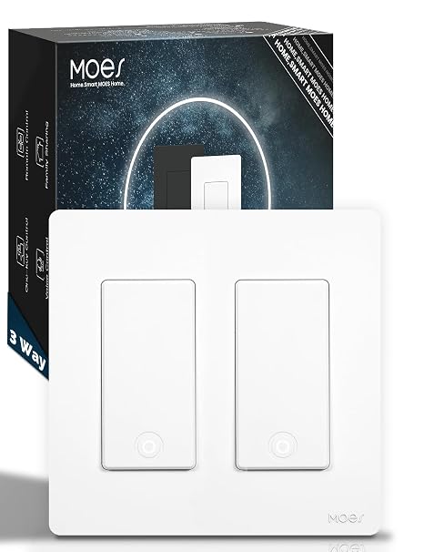 MOES Zigbee 3 Way Light Switch 2 Gang. Require Neutral Wire