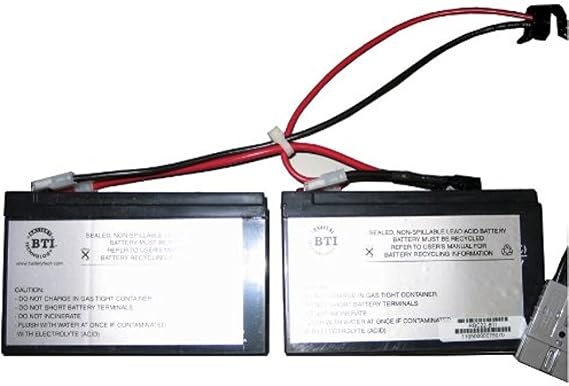 BTI Replacement Battery Cartridge for APC SU1000RM2U and SUA1000RM2U UPS Units