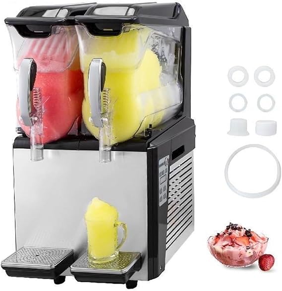 10L 20L 30L Slushie Machine Commercial Ice-Cool Juice Smoothie Slush Maker Frozen Drink Dispenser Vending for Home for Beginners DIY(10L (liquefied Gas))