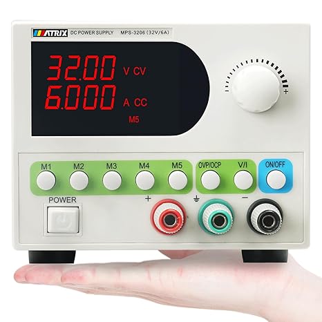 MATRIX Switching Little DC Power Supply 32V 6A with On/Off Button, MPS-3206