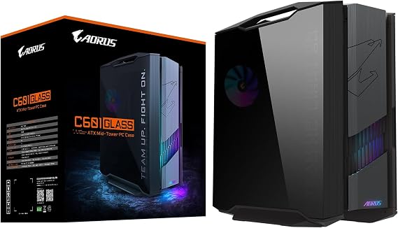 GIGABYTE CS9715 AORUS C601 GLASS Middle Tower PC Case Black