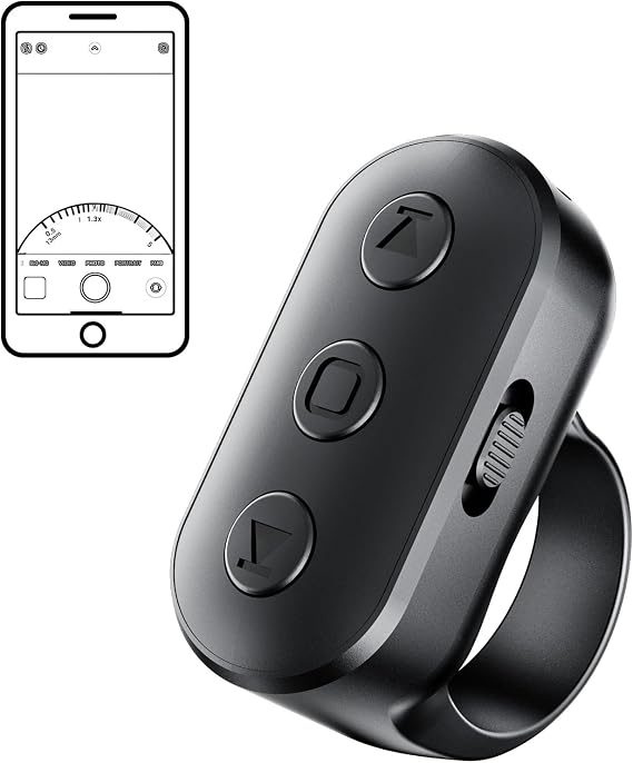 Bluetooth Camera Remote for iPhone with Zoom, Wireless Shutter Clicker