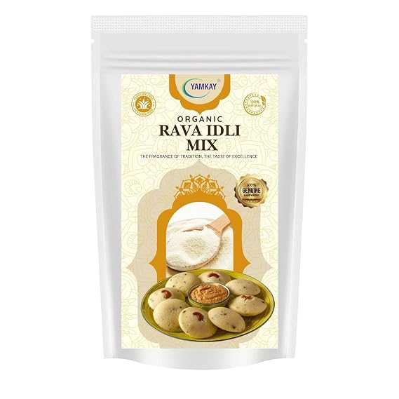 Yamkay Rava Idli Mix Instant South Indian Breakfast | Soft & Fluffy Semolina Idli | No Preservatives (1 KG (2.20 lbs))