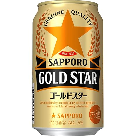 Sapporo GOLD STAR Gold Star New Product Genre Sparkling Alcohol 350ml x 24 Cans