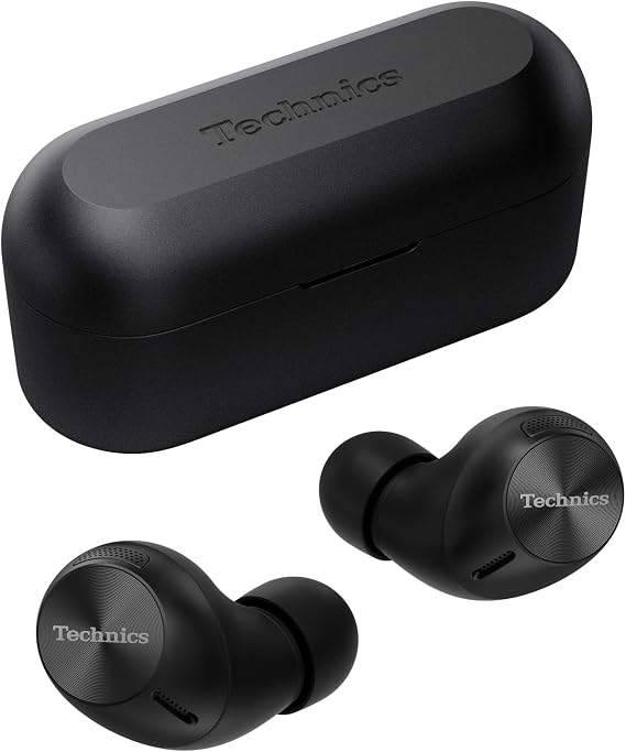 Technics EAH-AZ40M2EK: Kabellose Ohrhörer Noise Cancelling Studioqualität Multipoint Bluetooth bequemer In-Ear-Kopfhörer Mikrofon anpassbare Passform bis zu 55 Std Wiedergabe Schwarz