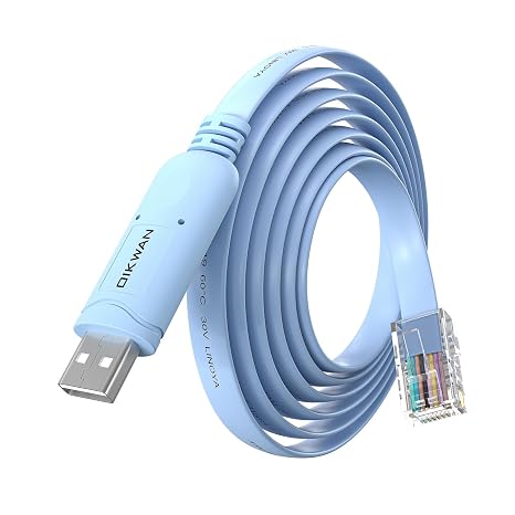 Console Cable RJ45 to USB, Console Cable,USB Console Cable with FT232 Chip Compatible with Cisco,HP,NETGEAR,Huawei,Routers/Switches for Laptop in Linux,Windows, Mac