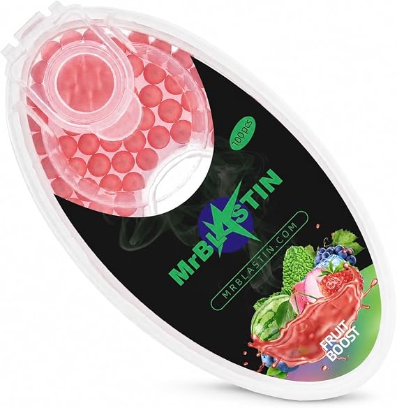 100 Fruit Boost Crushballs for Filter Insertion, 16 Flavours to Choose Available, Menthol Mint Crush Balls, Flavoured Capsules. Click on Inserts Beads (Fruit Boost)