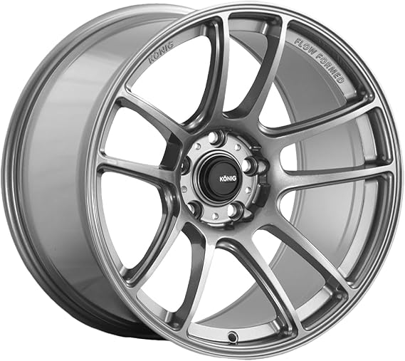 Konig - Heliogram 15X8 4X100 ET36 Titanium Metallic Knurled Bead Flow Formed (KIGHL8510036T)