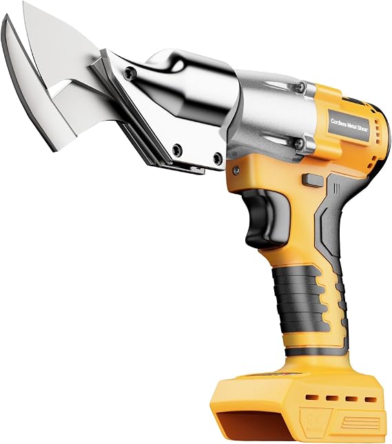 Cordless Metal Shears Compatible with DeWalt 20V Max Batteries | (Tool Only,No Battery)Brushless Motor 400Nm Torque, 14GA Steel Cutter, 360 Rotating Head, LED Light, Multi-Material Cutting