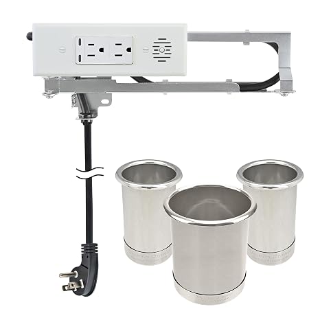 Vanity Drawer Bundle, 65WUSB-C/AC Outlet, Canisters for Larger Styling Tools