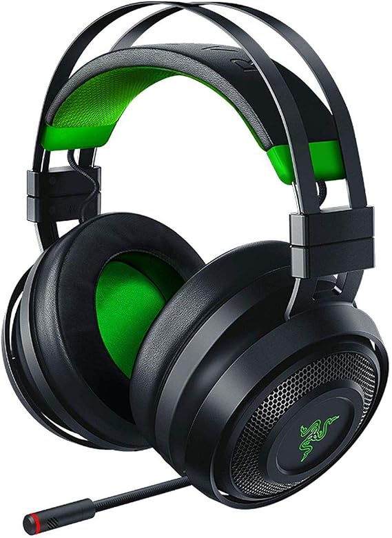 Razer Nari Ultimate Wireless 7.1 Surround Sound Gaming Headset: HyperSense Haptic Feedback - Auto-Adjust Headband - Retractable Mic for Xbox Series X & S, Xbox One - Black/Green
