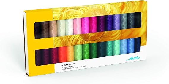 Mettler Polysheen Art.3406 Each 28 Colors Thread (Set of 1), 1500 yd/1372m,