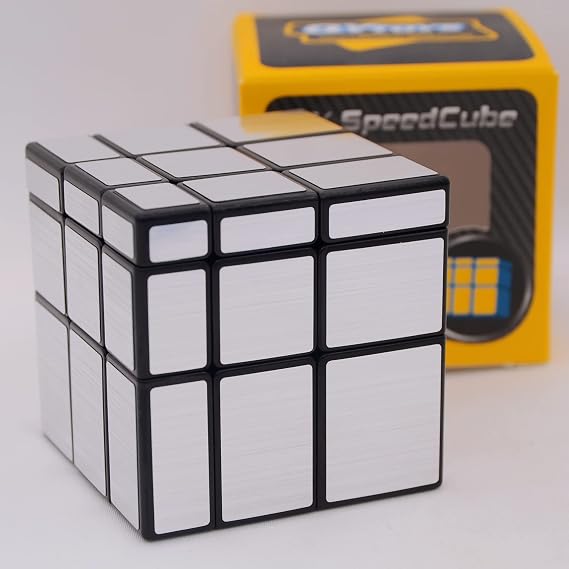 Bukefuno QY Toys Mirror 3 x 3 Blocks Silver Cube Magic Puzzle 3 x 3 x 3 Speed Mirror Silver Version Cube