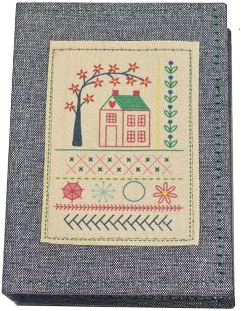Attarrior Embroidery Stitch Book, High-Density Linen, Creative DIY Stitch Book with Embroidery Guide
