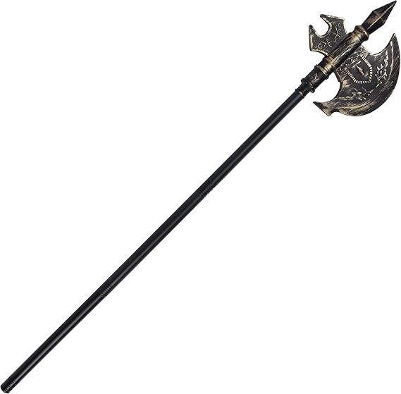 Skeleton Viking Medieval Costume Axe-Grim Reaper Executioner Fake Blade Costume Battle Axe,Devil Props for Halloween