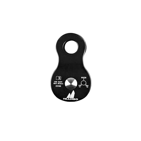 TRANGO Pulley - Lightweight Alpine & Mountaineering Pulley, Black