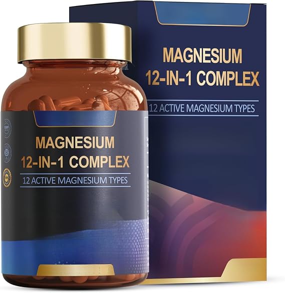 Magnesium Complex 12 in 1 Magnesium Supplement Muscle,Heart Support, Vegan