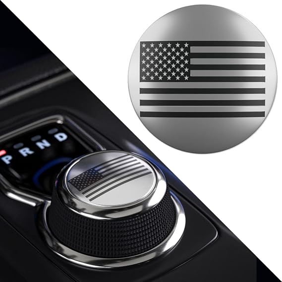 Stainless Steel Shift Knob Badge for 2013-2020 Ram 1500 Accessories Also fits Rebel. Shifter Trim Plate Compatible with 2019-2020 2500 Trucks and 2014-2017 Dodge Durango