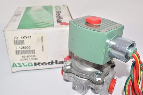 ASCO 8215G020-120/60,110/50 Aluminum Body Direct Acting/Piloted Solenoid Valve, 1/2" Pipe Size, 2-Way Normally Closed, Nitrile Butylene Sealing, 3/4" Orifice, 4.4 Cv Flow, 120V/60 Hz, 110V/50 Hz
