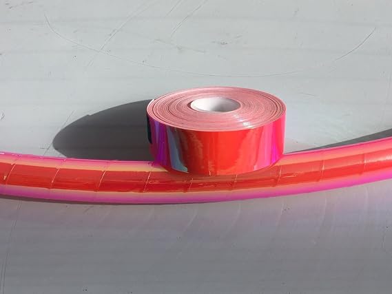 30 ft roll of 3/4" Nuclear Bubble Gum Transparent Hula Hoop Craft Tape