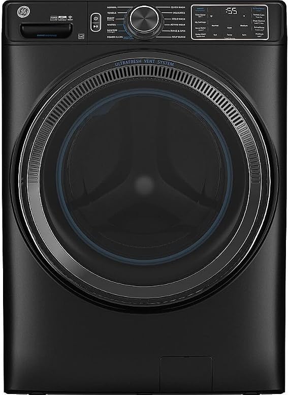 GE GFW655SPVDS 5.0 cu.ft. Smart Front Load Washer with Steam, UltraFresh Vent System, Black