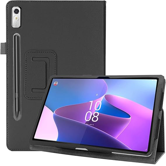 Epicgadget Case for Lenovo Tab P11 Pro Gen 2 / Tab P11 Pro (2nd Gen) 11.2 inch Released in 2022 - Slim Lightweight Folio PU Leather Folding Stand Cover Case (Black)