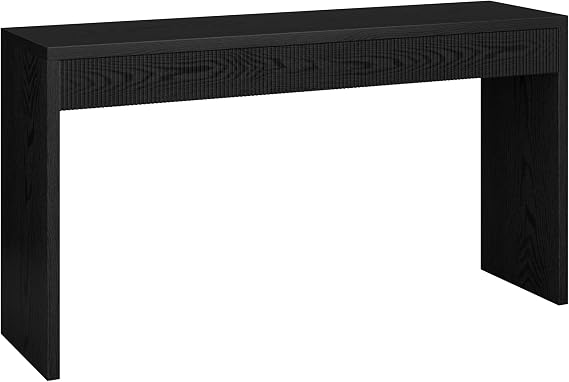 Henn&Hart 55" Fluted Modern Console Table, Sofa Table, Natural Black