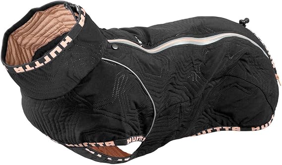 Hurtta Casual Quilted Jacket, Dog Coat, Raven, 16XL