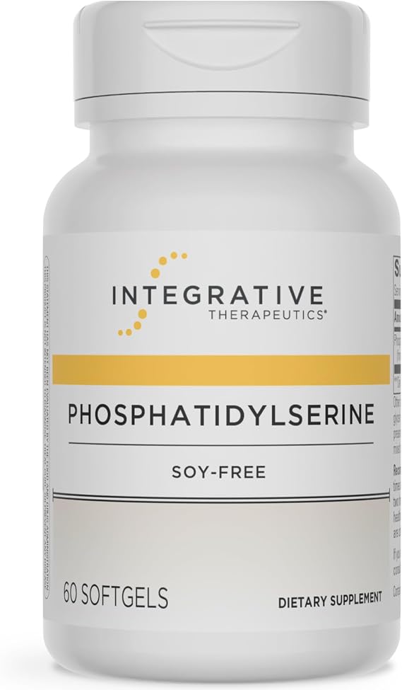 Integrative Therapeutics Phosphatidylserine - Brain & Cognitive Function Support* - Supports Healthy Stress Response* - Soy-Free, Gluten-Free & Dairy-Free - 60 Softgels (60 Servings)