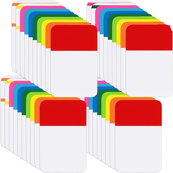 Jovitec 800 Pcs Sticky Index Tabs 1.6 Inch Tabs for Notebooks, 12 Color