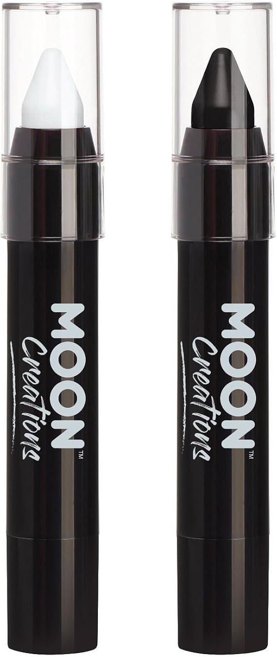 Face Paint Stick / Body Crayon Monochrome Set makeup for the Face & Body by Moon Creations - 0.12oz