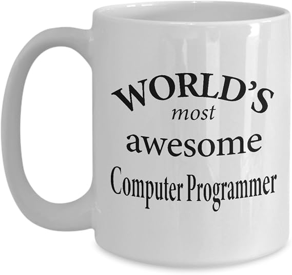 DesiDD Computer Programmer Coffee Mug - Gifts for Computer Programmers - Retirement, Birthday for Him, Her, Men, Women, Dad, Mom - Computer Programmer Cup