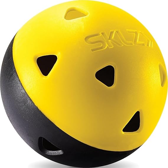 SKLZ Limited-Flight Practice Impact Golf Balls, 12 Pack,Yellow