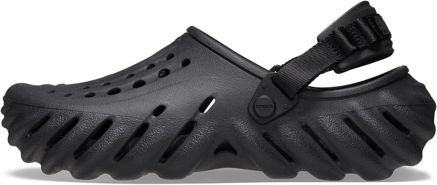 Crocs Unisex-Adult Echo Clog, Black, 14 Women/12 Men