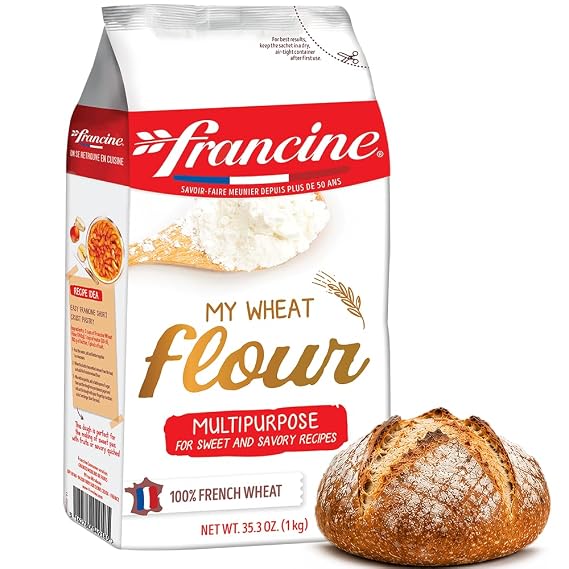 Francine T65 All-Purpose French Flour, Unbleached, 10% Protein, 2.2lb